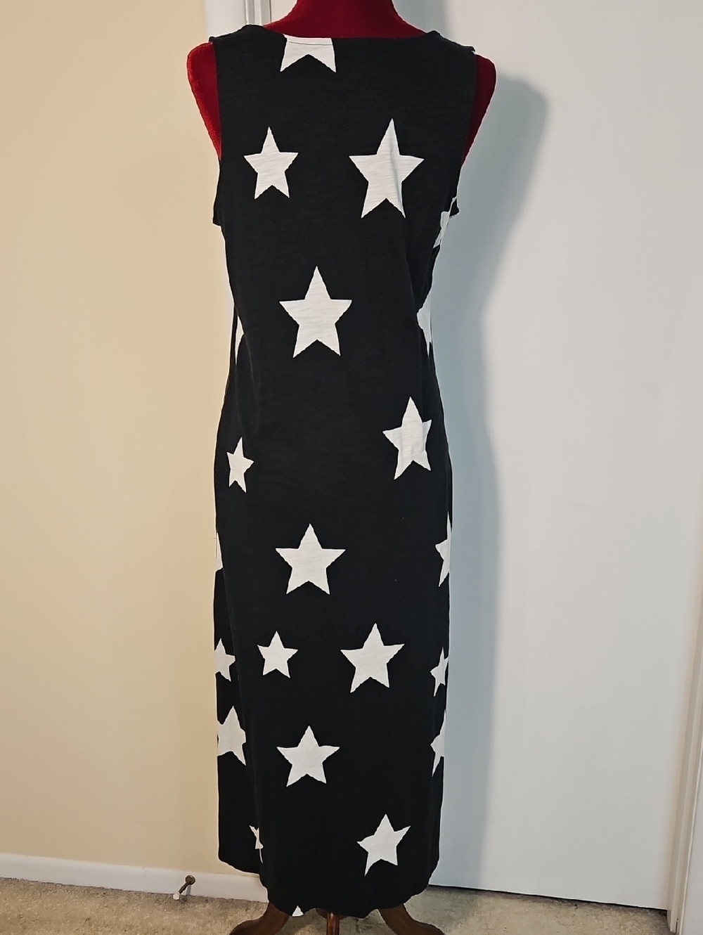Belle By Kim Gravel Patriotic Sleeveless Maxi Dress Size Medium - Picture 5 of 8